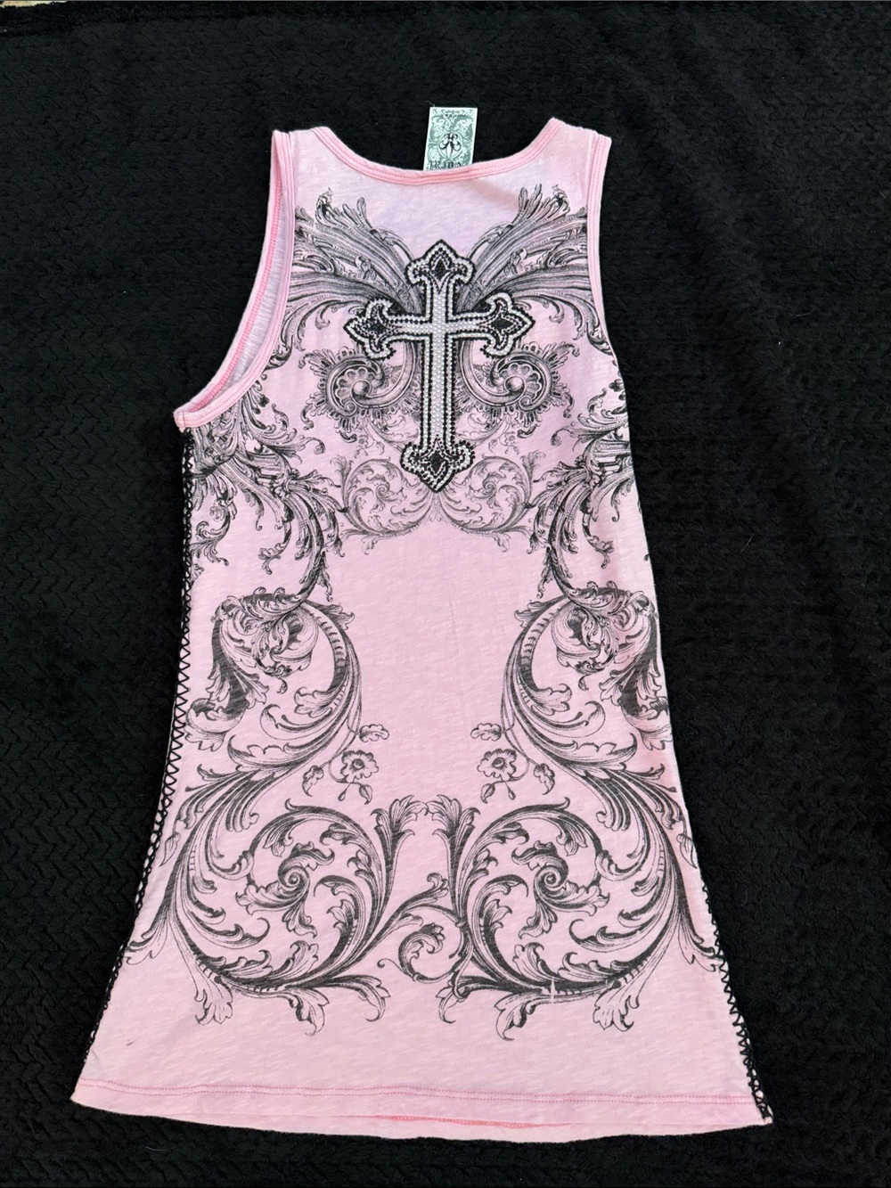 Pink Cross Graphic Tank Top - Picture 2 of 2